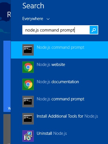 Node.js Command prompt
